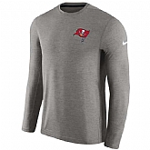 Men's Tampa Bay Buccaneers Nike Charcoal Coaches Long Sleeve Performance T-Shirt,baseball caps,new era cap wholesale,wholesale hats